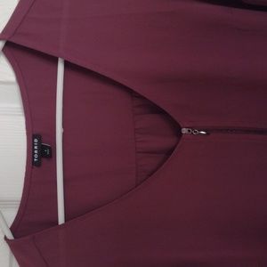 Muted mauve short sleeve top